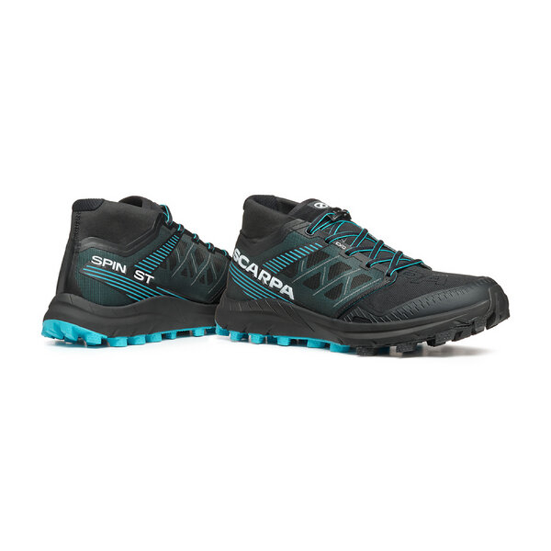 Scarpa Spin ST Men's Fell Running Shoe in Black/Azure-4